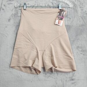 NEW TC Shapewear Shorts Womens XL Warm Beige Hi Waist Boy Short Slimming Stretch